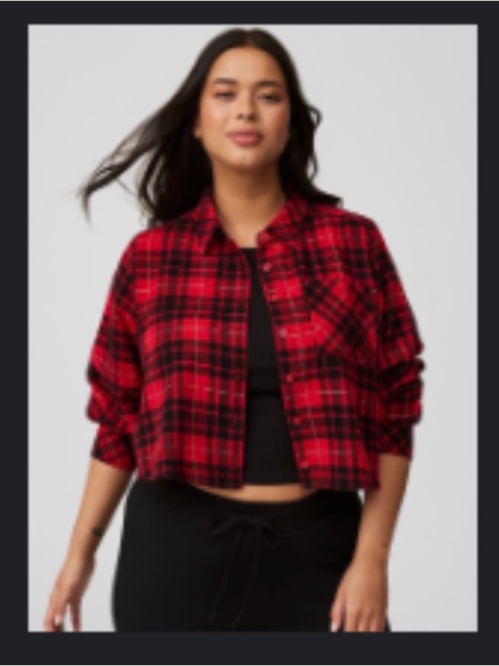 torrid Lizzie Cotton Flannel Cropped Shirt